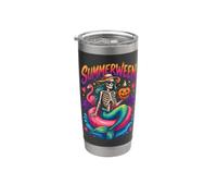 Estate Summerween scheletro sirena Fun Outfit Bicchiere termico in acciaio inox doppia parete