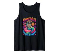 Estate Summerween Scheletro Sirena Fun Outfit Canotta