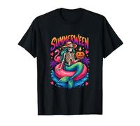 Estate Summerween Scheletro Sirena Fun Outfit Maglietta