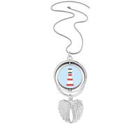 estate torre vela art deco moda ciondolo ali angelo gioielli collana rotante