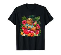 Estate Tropicale Capybara Rilassata Maglietta
