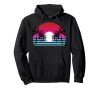 Estate Tropicale Palme Isola Spiaggia Divertimento Souvenir Felpa con Cappuccio