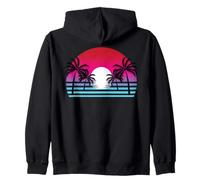 Estate Tropicale Palme Isola Spiaggia Divertimento Souvenir Felpa con Cappuccio