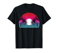 Estate Tropicale Palme Isola Spiaggia Divertimento Souvenir Maglietta