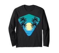 Estate Tropicale Palme Spiaggia Divertimento Souvenir Isola Maglia a Manica