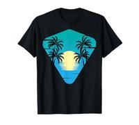 Estate Tropicale Palme Spiaggia Divertimento Souvenir Isola Maglietta