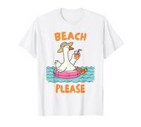 Estate Vibes Beach Lover Vacay Silly Goose Beach Please Maglietta