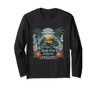 Estate Vibes Surf Santa Cruz Beach California Vintage Maglia a Manica