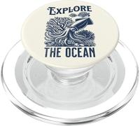 Estate vintage Esplora l'oceano, carino spiaggia vacanza PopSockets PopGrip per MagSafe