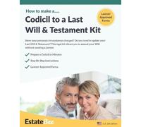 Estatebee Codicil to a Last Will & Testament Kit (Tascabile)