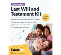 Estatebee Last Will and Testament Kit (Tascabile) 2022 England & Wales Edition