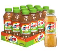 Estathe Zero al Gusto di Pesca con Infuso di Foglie di Thè, Zero Zuccheri, 400ml [BOX con 12 Bottiglie]