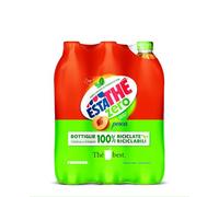 Estathé Zero Pesca - The Freddo, Senza Zucchero, con Vero Infuso di Foglie di The e Succo di Pesca, Bevanda Analcolica Senza Glutine, 6 Bottiglie da 1,5 lt