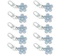 ESTCNK 10 portachiavi in resina Sakuras con ciondolo a forma di fiore di ciliegio, elegante accessorio per chiavi per l'uso quotidiano, Blu, As show