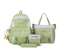 ESTCNK 4pcs Cartoon Nylon Scuola Zaino Borse A Tracolla Viaggio Daypacks Bookbag Matita per Caso
