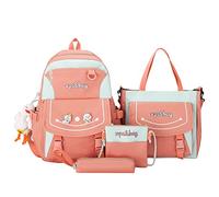 ESTCNK 4pcs Cartoon Nylon Scuola Zaino Borse A Tracolla Viaggio Daypacks Bookbag Matita per Caso