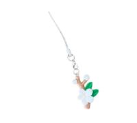 ESTCNK Accessori per telefono Ciondolo a forma di ramo di fiore portachiavi per telefono portachiavi da appendere al telefono Bel portachiavi per le donne, bianco, As show