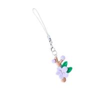 ESTCNK Accessori per telefono Ciondolo a forma di ramo di fiore portachiavi per telefono portachiavi da appendere al telefono Bel portachiavi per le donne, Viola, As show
