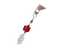 ESTCNK Adorabile catena per telefono a tema natalizio, accessorio per borsa, portachiavi portatile, accessorio per cellulare per ogni occasione, Serratura, Snowflake