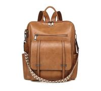 ESTCNK Borsa a tracolla in pelle PU da donna Zaino da viaggio Zaini da viaggio Borsa per uso quotidiano, Marrone