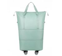 ESTCNK Borsa da viaggio impermeabile con puleggia grande capacità portatile rotolamento bagagli Bag, Verde