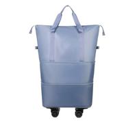 ESTCNK Borsa da viaggio impermeabile con puleggia grande capacità portatile rotolamento bagagli Bag, Cielo blu