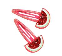 ESTCNK Cravatta per capelli a forma di anguria con paillettes, con frutto e anguria, accessorio per feste di compleanno
