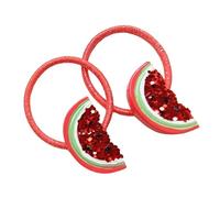 ESTCNK Cravatta per capelli a forma di anguria con paillettes, con frutto e anguria, accessorio per feste di compleanno