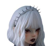 ESTCNK Diavolo Punk Rivetto Fascia PU Occhiello Spiked Accessorio per Capelli per Adulti Rivetto Borchiato per Feste Nightclub