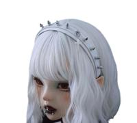 ESTCNK Diavolo Punk Rivetto Fascia PU Occhiello Spiked Accessorio per Capelli per Adulti Rivetto Borchiato per Feste Nightclub