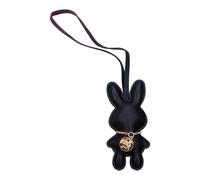 ESTCNK Elegante Conigli In Pelle Artificiale Portachiavi Cartoon Bunnys Portachiavi Decorazione Fatti A Mano per Borsa Chiave Telefono Accessori, nero, As show