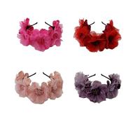 ESTCNK Fasce per capelli con fiori artificiali fatte a mano, comoda decorazione per carnevale