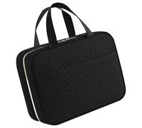 ESTCNK La comoda borsa di bellezza di viaggio con il gancio tiene le borse di trucco organizzate essenziali, nero