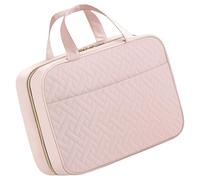 ESTCNK La comoda borsa di bellezza di viaggio con il gancio tiene le borse di trucco organizzate essenziali, Rosa