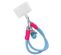 ESTCNK Portachiavi alla moda con ciondolo a forma di cuore, corda intrecciata, unisex, fatto a mano, ornamento per borsa per gli amanti della moda, Blu, As show