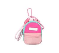 ESTCNK Portachiavi compatto e delicato per zaino, leggero, in miniatura, accessorio per lo shopping e le lezioni, Rosa, As show