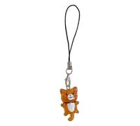 ESTCNK Portachiavi in resina a forma di gatto, elegante accessorio per chiavi, regalo per giovani adulti che amano i disegni di animali carini, Marrone, As show