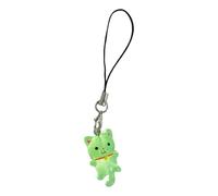 ESTCNK Portachiavi in resina a forma di gatto, elegante accessorio per chiavi, regalo per giovani adulti che amano i disegni di animali carini, Verde, As show