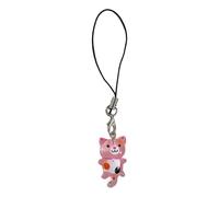 ESTCNK Portachiavi in resina a forma di gatto, elegante accessorio per chiavi, regalo per giovani adulti che amano i disegni di animali carini, Rosa, As show