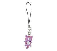 ESTCNK Portachiavi in resina a forma di gatto, elegante accessorio per chiavi, regalo per giovani adulti che amano i disegni di animali carini, Viola, As show
