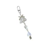 ESTCNK Portachiavi in resina con campanelle eoliche e fiori, alla moda, ciondolo per borsa, elegante accessorio per cordino, accessorio per feste, Serratura, A
