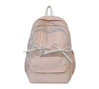 ESTCNK Pratica borsa da scuola in nylon per studenti zaino per libri con cintura regolabile e decorazione con fiocchi alla moda, Pk
