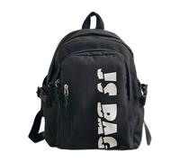 ESTCNK Teen Ragazza Zaino Harajuku Lettera Stampa Nylon Zaino Scuola Studente Libro Borsa, Nero