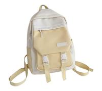 ESTCNK Zaino casual piccolo per viaggi e scuola zaino in nylon a contrasto colore, Giallo chiaro