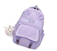 ESTCNK Zaino da scuola alla moda casual con tasche spaziose per zaino estetico per studenti, zaino da viaggio, viola, Viola
