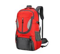 ESTCNK Zaino da viaggio 60L Spallacci regolabili Reflecitve anteriore grande zaino, Rosso