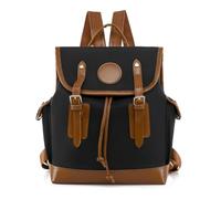 ESTCNK Zaino da viaggio da donna, grande capacità, zaino per computer portatile, zaino per la scuola, Nero con marrone