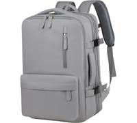 ESTCNK Zaino da viaggio per laptop per donne uomini borsa da lavoro casual zaino per laptop università, Grigio