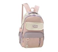 ESTCNK Zaino per laptop in nylon contemporaneo per le donne spazioso zaino scolastico per i libri, Rosa