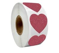 ESTDKMNOS Adesivi con timbro a secco, Adesivi for goffratura rotondi rossi da 1 pollice for buste matrimonio San Valentino 50-300 pezzi(Qy1636-1roll)